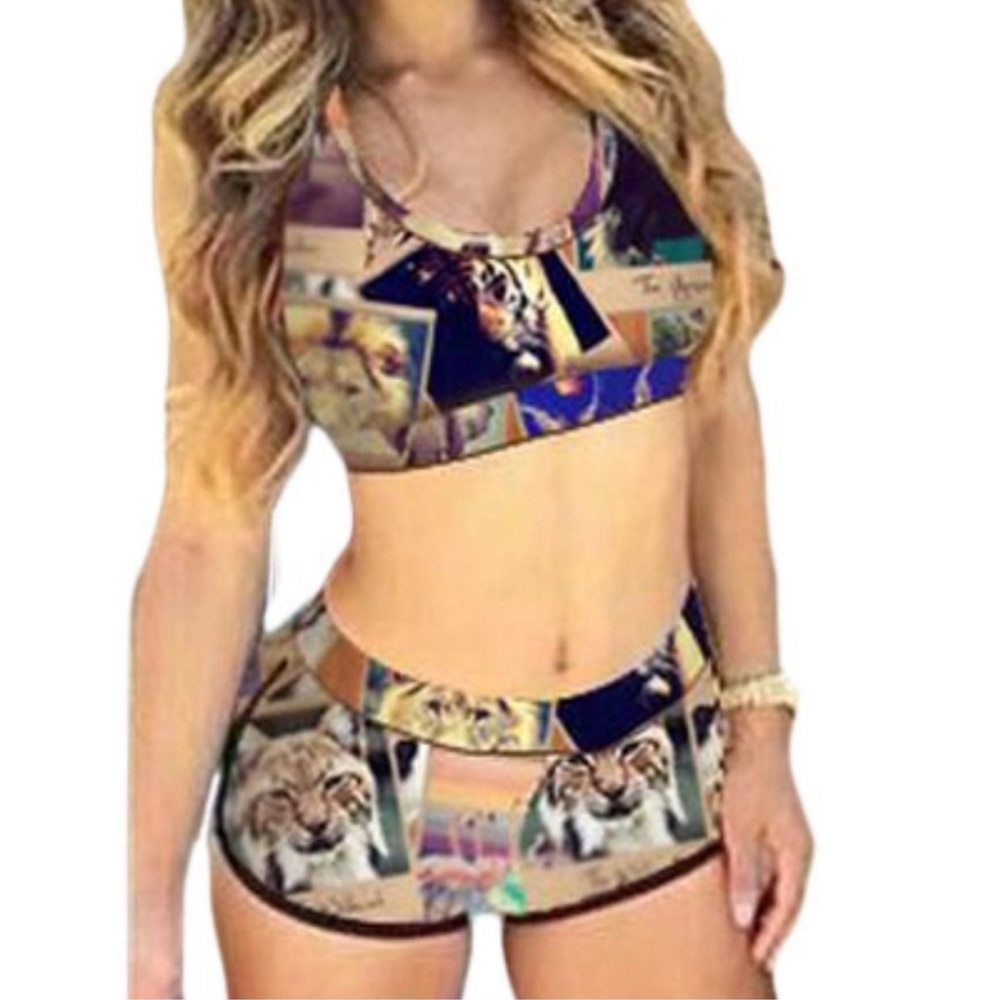 Animal Print Sporty Bathing Suit